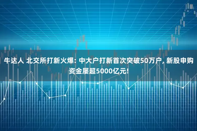 牛达人 北交所打新火爆: 中大户打新首次突破50万户, 新股申购资金屡超5000亿元!