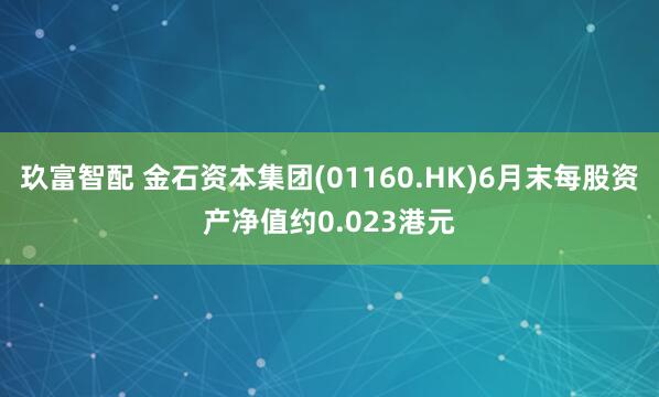 玖富智配 金石资本集团(01160.HK)6月末每股资产净值约0.023港元