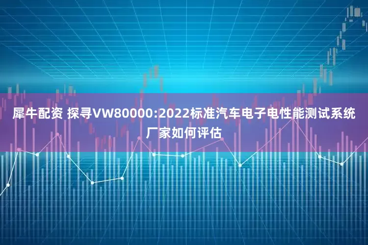 犀牛配资 探寻VW80000:2022标准汽车电子电性能测试系统厂家如何评估